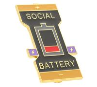 BESPORTBLE 5 Pezzi simbolo spilla pulizie creative social battery pin spilla per cappotti spilla per borse adornare giocare ornamento di simbolo di psicologia spilla per cappelli lega