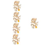 BESPORTBLE 5 Pezzi Spilla drago cinese smalto sciarpa spillo adornare corpetto Distintivo con l'ala distintivo spilla Stume da uomo Spilla a scialle spilla gioielli spille drago Lega di zinco
