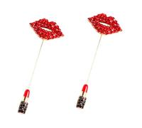 BESPORTBLE 5 Pezzi Spilla olio rosse spilla da cappello spilla per sciarpa spilla per vestito Pin di moda spilla di spille per le donne Pin percorsi di bellezza strass