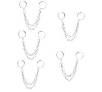 BESPORTBLE 5 Set Anello Della Catena Anelli Regolabili Gioielli Gotici Per Le Donne Anelli Punk D'epoca Anelli Gotici Per Donne Anelli Vintage Gioielli Gotici Per Uomo Lega Argento 2 Pezzi*5