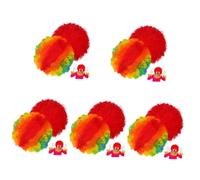 BESPORTBLE 5 Set Parrucca Parrucche Arcobaleno Bob Adulti Riccio Colorato Parrucche Da Festa Accessori Per Costumi Da Clown Parrucche Per Cosplay Pazzo Costume Divertente P Seta 2 Pezzi*5