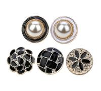 BESPORTBLE 5 Spille Decorative Con Bottoni Anti-Luce Spille Smaltate Spille Con Perle Spille Con Perle Alla Moda Spille A Forma Di Fiore Bottoni Di Perle Bottoni Staccabili Spille