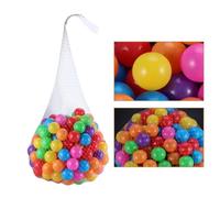 BESPORTBLE 50 Palline Gioco per Colorate con Rete Portaoggetti Palline Plastica Educative per Coordinazione Mano-occhio e Riconoscimento Colori per Vasche Piscinette e Aree Gioco