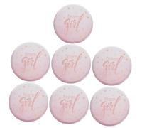 BESPORTBLE 50 Pezzi Decorazione del badge distintivo della festa di compleanno Accessori per ragazze Spilla compleanno spilla distintivo di compleanno distintivi delicati per shower rosa