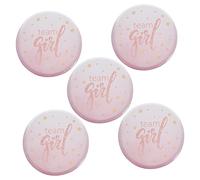 BESPORTBLE 50 Pezzi Decorazione del badge spillo distintivo rotondo spille di rivelazione del genere perni distintivi Distintivo di compleanno Spilla per festa di compleanno rosa
