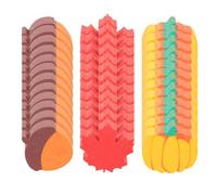 BESPORTBLE 50 Pezzi Foglie d Acero Zucche Nocciole Scuola e Premi per Lavori Casa Decorazioni Festa e Materiale Didattico Tema Autunno