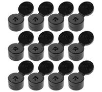 BESPORTBLE 50 Pezzi Tappi per Flaconi Cosmetici in Plastica Resistente Tappo Pressione Antigoccia per Bottiglie Shampoo ed Emulsione Copri Flaconi Nero Lucido