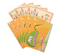 BESPORTBLE 50 Reading Log Bankbook For con Stampa Inglese Cartaceo Spesso e Resistente Registro Educativo per Abitudini Regolari Layout Cartoon Scuola e Premi