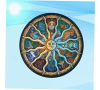 BESPORTBLE 500 Puzzle Rotondo Segni Zodiacali per Adulti Educativo e Colorato per e