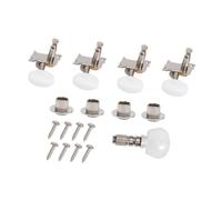 BESPORTBLE 5pezzi Accordatori per Banjo con Boccole Meccaniche Sinistre e Destre Pirolo Incluso Bianco e Argento Lega di Zinco e Pvc Sostituzione per Vecchie Meccaniche