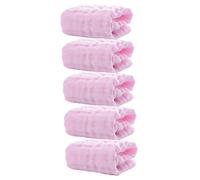BESPORTBLE 5pezzi Asciugamani in Cotone Sei Strati Morbidi e Assorbenti Per Viso Saliva e Rigurgito Per Asilo Colore Rosa