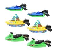 BESPORTBLE 6 Giocattoli da Bagno per Barche Vela in Plastica Galleggianti Giocattoli Mare per Bagnetto Ragazzo Design Mobile Senza Batterie Dimensioni Piccole e Sicure