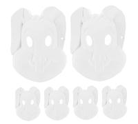 BESPORTBLE 6 Maschere Bianche da Dipingere Coniglio DIY per Feste Masquerade Maschere Vuote per Adulti Stimola Creatività e Manualità