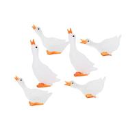 BESPORTBLE 6 Miniature Luminous Swan Figurines in Resin Small Garden And Bonsai Ornaments Stable Desktop Decoration Cute The-dark Swan Models For Home And Party gifts for for for for for for