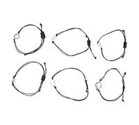 BESPORTBLE 6 Pezzi Di Catene Per Caviglie In Corda Retrò Per Coppie Braccialetti Coordinati Per Coppie Braccialetti Carini Per Mamma E Figlia Per Cavigliere In Corda Di Nylon Nera