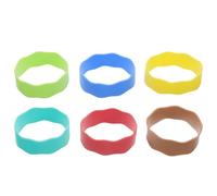 BESPORTBLE 6 Pezzi fasce con per involucri in silicone per etichette per i nomi delle bottiglie da interni da esterno manicotto da bordo