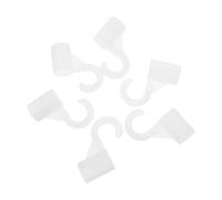 BESPORTBLE 6 Pezzi Ganci per Aste Armadio, Supporto per Barra Armadio, Portacanne in Plastica 25mm, Bianco, Plastico, Supporto Affidabile per Armadi e Case in Affitto