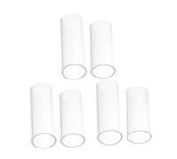 BESPORTBLE 6 Pezzi Guitar Slide Ring Trasparente in Vetro per Chitarra Elettrica e Acustica Design Ergonomico Adattabile Diverse Grip Affidabile per Blues Jazz Country