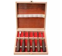 BESPORTBLE 6 Pezzi Scalpello da Intaglio in Legno Manico in Noce e Acciaio al Manganese per Intaglio del Legno Utensile Manuale per Falegname Professionista