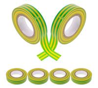 BESPORTBLE 6 Rotoli Nastro Isolante Elettrico Giallo e Verde per Cablaggio, Resistente ad Alte Temperature, in Pvc 20 Metri, per Elettricisti e Professionisti