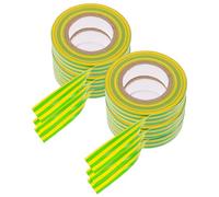 BESPORTBLE 6 Rotoli Nastro Isolante Elettrico Giallo Verde in Pvc Resistente al Freddo e Ignifugo, 20 Metri per Lavori Elettrici a Lunga Distanza e Facile Identificazione Fili