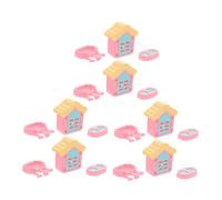 BESPORTBLE 6 Set Miniature Casa per Cani Accessori per Giocattoli da Ruolo Stimola e Insegna La Responsabilità Decorazioni Dettagliate per Mini Cucce Colorate per Giocare e