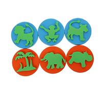 BESPORTBLE 6 Timbri Animali Eva per Strumenti Educativi per Prima Resistenti e Riutilizzabili per Pittura e