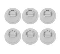 BESPORTBLE 6 Toppe con Anello a D in Acciaio Inossidabile - Fibbia in Corda Resistente per tavola da Paddle Gonfiabile, Barca, Kayak, SUP, Canoa, tavola da Surf - Accessori marini per Attrezzatura