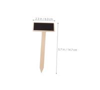 BESPORTBLE 60 Pezzi Etichette in Legno per Piante T Mini Lavagna Nera per Giardino Resistente al Vento Etichette per Fiori e Piante con Liscio per Uso Sicuro e Ordinamento Facile