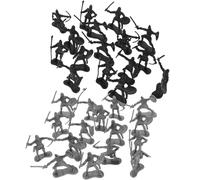 BESPORTBLE 60 Soldatini Medievali e Cavalieri Romani in Plastica Modelli Militari Dettagliati Nero per Collezione Educativa di Soldatini da Guerra Antica per di Compleanno