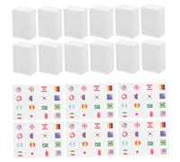 BESPORTBLE 65 Adesivi Mahjong con Bandiera Stickers per Giochi Viaggi e Divertimento con Bandiere Diverse Nazioni