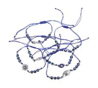 BESPORTBLE 6pezzi Braccialetto Con Perline e Ciondolo Forma Di Occhio Corda Regolabile Gioielli Moderni Per Donne Protezione Contro Malocchio Adatto Per Feste e Preghiere