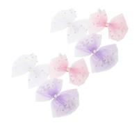 BESPORTBLE 6pezzi Fiocchi per Capelli Fiocco per Bambine in Fermagli per Capelli Fiocco Tulle per Stagione Calda Spiaggia Vacanze
