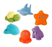 BESPORTBLE 6Pezzi Giocattoli da Bagno Animali Colorati con Cambiamento Giocattoli Striduli per Bagnetto e Doccia Stimolano Interesse Dei