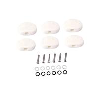 BESPORTBLE 6pezzi Piroli per Chitarra in Metallo Robusto Bottone in Acrilico Rosso Meccaniche per Chitarra Acustica Chiavi di Accordatura Set di Ghiere Bianche e Nere