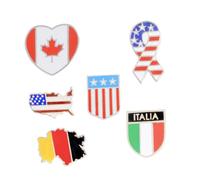 BESPORTBLE 6pezzi Spilla Del Paese e Mappa Del Spilla Decorazione Per Costumi Piccolo Per Amici e Feste Realizzata in Materiale Resistente e Duraturo Lavorazione Raffinata e Dei