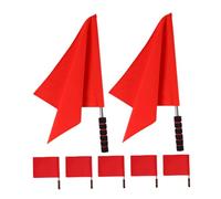 BESPORTBLE 7 Bandiere Rosse per Mano con in e Ergonomico Bandiere Ufficiali per Calcio Pallavolo e Standard Internazionali