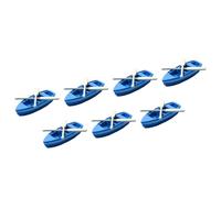 BESPORTBLE 7 Impostato Miniature Barche in Resina con Pagaie in Legno Decorazioni Micro Paesaggio Spiaggia e Oceano per Casa Ufficio e Giardino Kit Creativo per Scene in Miniatura