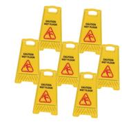 BESPORTBLE 7 Miniature Dollhouse Safety Warning Signs in Alloy Realistic Wet Floor Caution Notices For Fairy Garden Educational Toy For Portable And