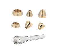 BESPORTBLE 7 pezzi Bocchini per Tromba in Ottone Placcato Oro Accessori per Tromba per Principianti e Professionisti Kit Completo con Diverse Misure per Apprendimento e Performance Musicale