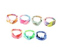 BESPORTBLE 7 Pezzi Fasce per Elastiche e Colorate per Ragazze Headband Tie Dye e Resistente Yoga e Attività Ricreative