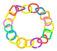 BESPORTBLE 75pezzi Rings Geometrici per Giocattoli Educativi per Sviluppo Cognitivo e Abilità Motorie Colori Vivaci e Geometriche per Sensory per Culla e
