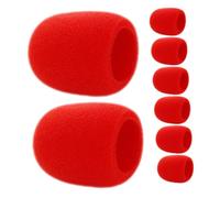 BESPORTBLE 8 Pezzi Copertura Del Microfono Custodia Per Microfono Coperture Per Microfono Microfono Antivento Manicotto Del Microfono Coprire Il Microfono Scudo Antivento Rosso