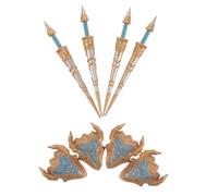 BESPORTBLE 8 Pezzi Miniature Cavalieri Medievali con Spade e Scudi per Kit Costruzione DIY per Giochi di Ruolo e Cosplay Giocattoli Educativi per Sviluppo Creatività e Abilità Manuali