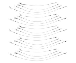BESPORTBLE 80 Pezzi di Terminali in Filo da Pesca: Robusti Cavi per Luccio per Acqua Salata E Acqua - Prevengono I Morsi dei Pesci per La Lenza Principale Nascosta del Luccio (Nero)
