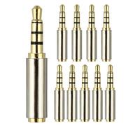 BESPORTBLE Adattatore Audio Jack 25 MM Maschio a 35 MM Femmina Set 10 Pezzi in Metallo Connettore Stereo per Cuffie Telefoniche e Altoparlanti Compatibile Dispositivi Audio Portatili