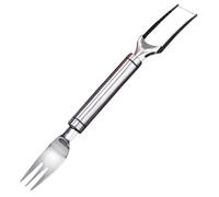 BESPORTBLE Affettatrice per Anguria in Acciaio 2 in 1 Forchetta Integrata Utensile da Cucina Manuale per Tagliare Anguria e Frutta Pratico Strumento per Uso Domestico e Preparazione Rapida