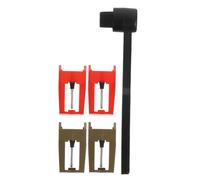 BESPORTBLE Aghi di Ricambio per Giradischi Vinile Doppio Ago Oro e Rosso per Diversi Dischi con Spazzola Pulizia per Manutenzione e Prestazioni Audio Ottimali