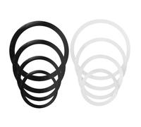 BESPORTBLE Anelli Smorzatori per Batteria Nero e Bianco Kit Completo per Riduzione Rumore e Controllo Suono Accessori per Tamburi Resistenti e Facili da Installare