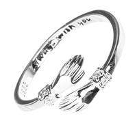 BESPORTBLE Anello Donna Abbraccio Lega Anello Aperto Per Ogni Occasione Regalo Per Compleanno Festa Di Nozze Unico e Distintivo